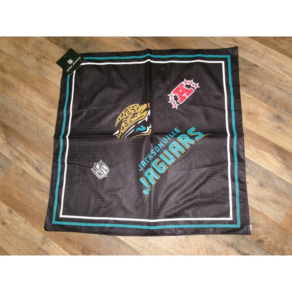 JACKSONVILLE JAGUARS  JERSEY  BANDANA DOO RAG 22X22   HAT  VINTAGE DEADSTOCK U5